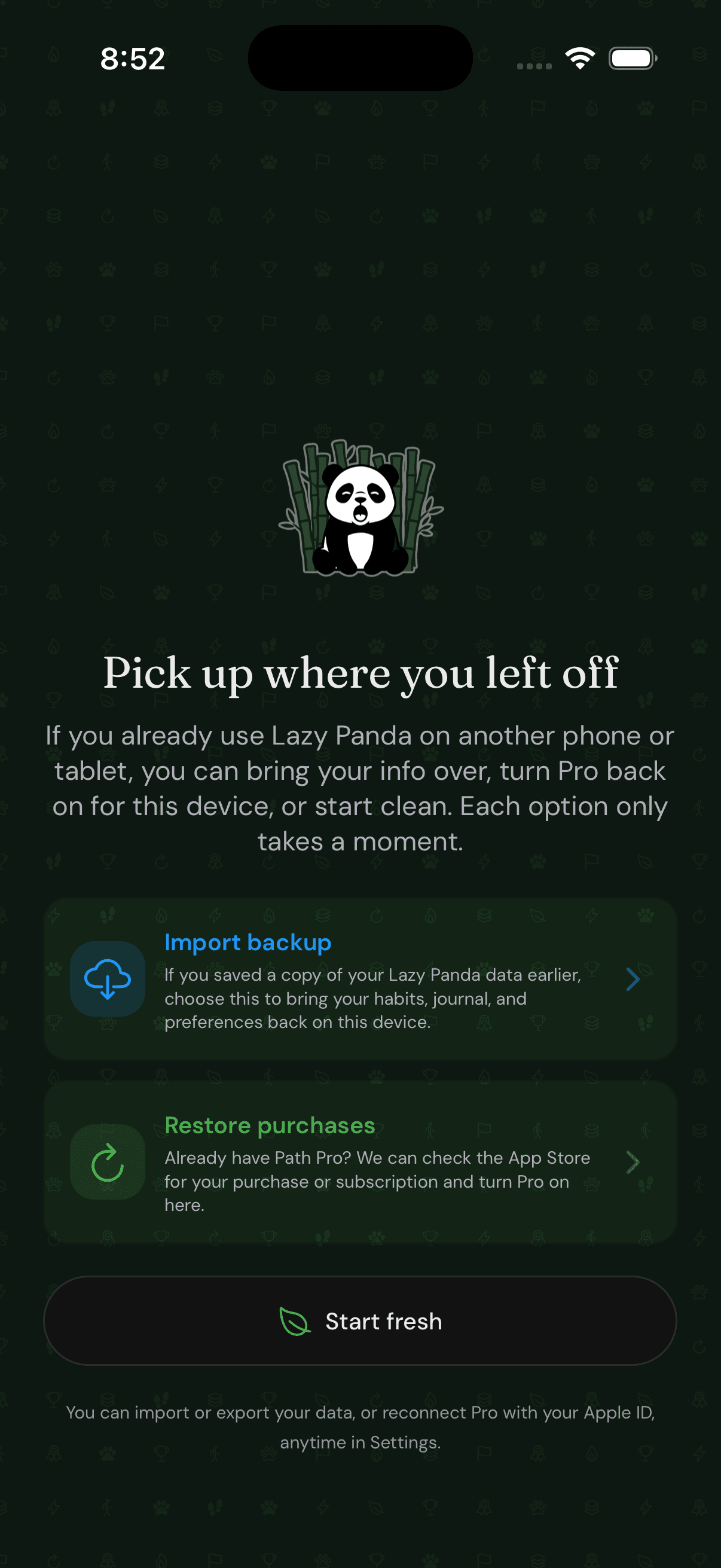 Lazy Panda — You didn't come here to compete.