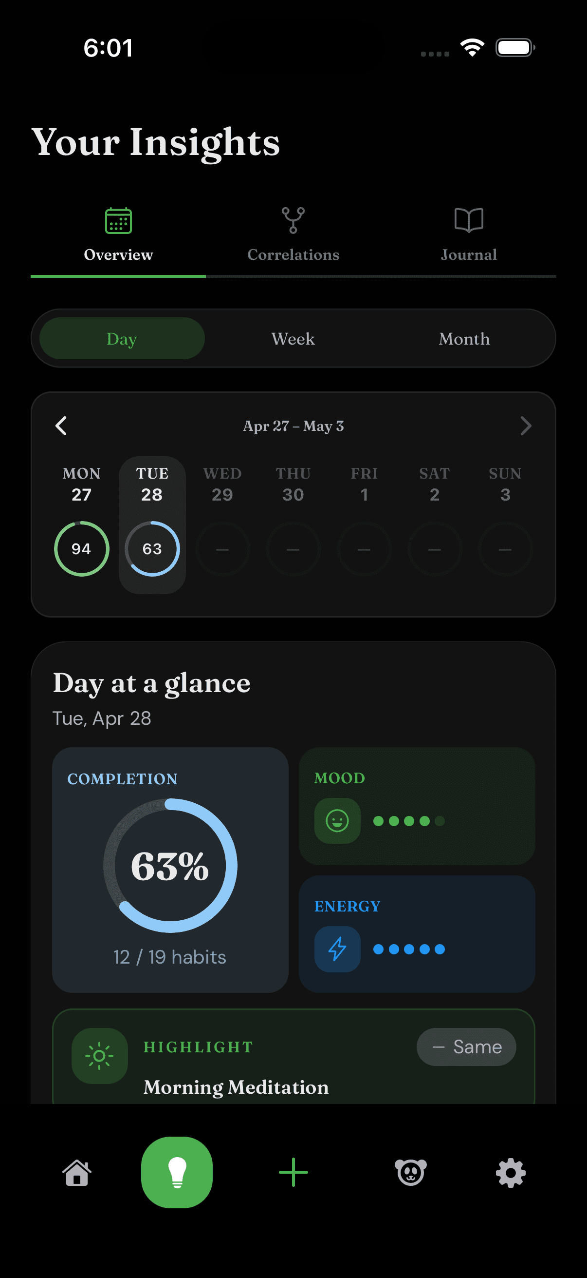Lazy Panda — Pull back. See the season, not the hour.